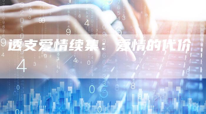 透支爱情续集：爱情的代价